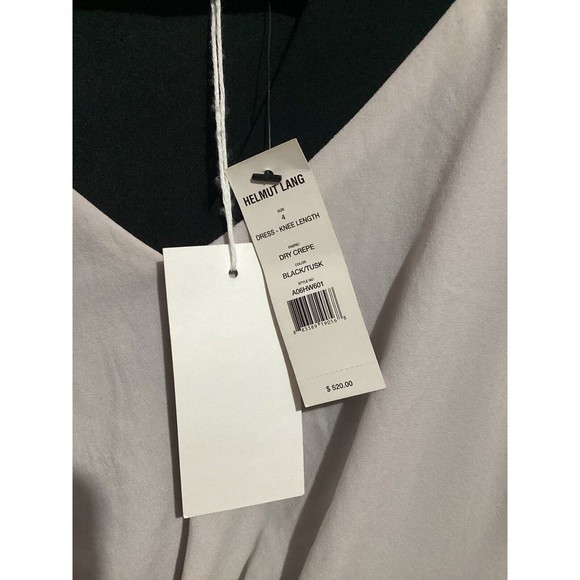 Helmut Lang Geometric Short Sleeve Mini Shift Dress Silk Blend - Picture 7 of 9
